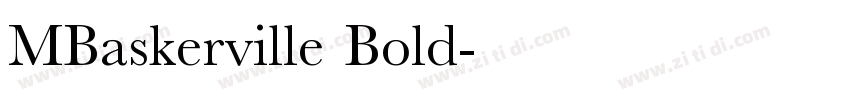 MBaskerville Bold字体转换